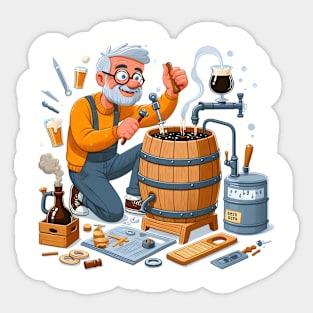 Crafting Man:  Craft beer Brewing Grandpa Keg Sticker